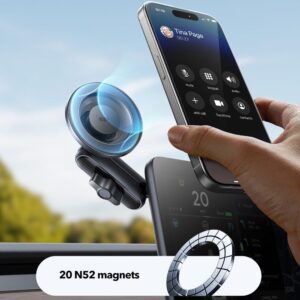 ESR OmniLock Magnetic MagSafe Dashboard car mount juodos spalvos - Image 6