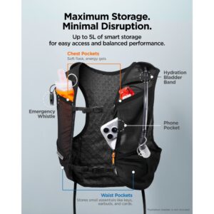 Spigen A721 Dynamic Shield Running Vest Active (M-L) + Soft Flask juodos spalvos - Image 8