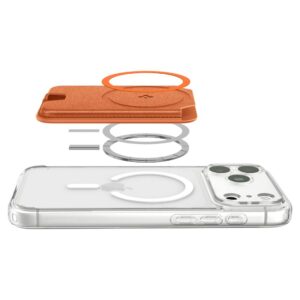 Spigen Valentinus MAgFit+ MagSafe Universal Magnetic Card Holder Metallic oranžinės spalvos - Image 8