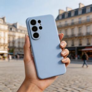 Tech-Protect silikoninis MagSafe Samsung Galaxy S26 Ultra dėklas žydros spalvos - Image 8