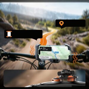 Tech-Protect V7 UNIVERSALUS DVIRAČIO IR MOTOCIKLO LAIKIKLIS JUODAS - Image 8