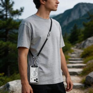 Tech-Protect C10S ROPE CROSSBODY & WRIST juodos spalvos/TITANO - Image 8