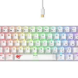 Havit KB903L - žaidimų klaviatūra (skaidrios baltos spalvos)