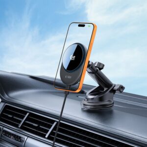 Tech-Protect V21 Magnetic MagSafe Dashboard & Vent automobilinis telefono laikiklis su belaidžiu įkrovimu 25W QI2.2 juodos spalvos - Image 9