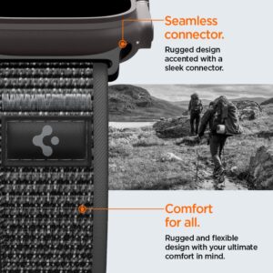 SPIGEN ATHLEX AIR 2 APPLE WATCH 8 / 9 / 10 / 11 / SE / ULTRA (44 / 45 / 46 / 49 MM) AKTYVI JUODA / PILKA - Image 9