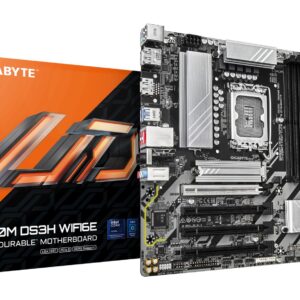 Mainboard|GIGABYTE|Intel B860 Express|LGA1851|Micro-ATX|Memory DDR5|Memory slots 4|4xPCI-Express 4.0 16x|1xPCI-Express 5.0 16x|2xM.2|1xHDMI|2xDisplayPort|1xAudio-In|1xAudio-Out|1xMicrophone|3xUSB 2.0|1xUSB-C|1xPS/2|1xRJ45|B860MDS3HWIFI6E1.0
