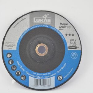LUKAS DISKINIS ŠLIFAVIMO DISKAS 230mm P36 PURPLE GRAIN - Image 1