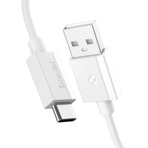 Spigen EB6010AC USB-A / USB-C 60W kabelis 100 cm - baltos spalvos - Image 9