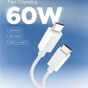 Spigen EB6010CC Essential - USB-C to USB-C Cable PD 60W 1m White - Image 10