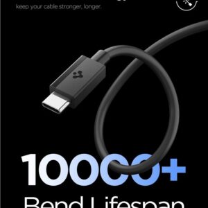 Spigen EB6010CC USB-C 60W Kabelis 100 cm - juodos spalvos - Image 11