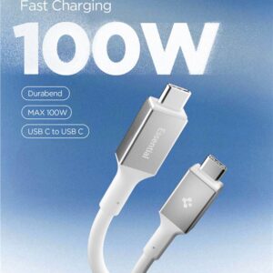 Spigen EB10020CC USB-C kabelis 100W 200cm - baltos spalvos - Image 9