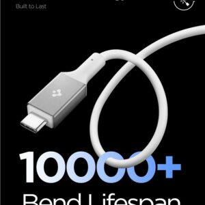 Spigen EB10020CC USB-C kabelis 100W 200cm - baltos spalvos - Image 10