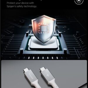 Spigen EB10020CC USB-C kabelis 100W 200cm - baltos spalvos - Image 13