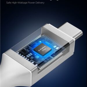 Spigen EB24012CC USB-C kabelis 240W 120cm - baltos spalvos - Image 11