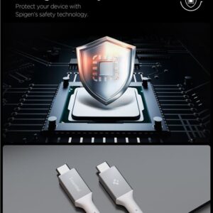 Spigen EB24012CC USB-C kabelis 240W 120cm - baltos spalvos - Image 15