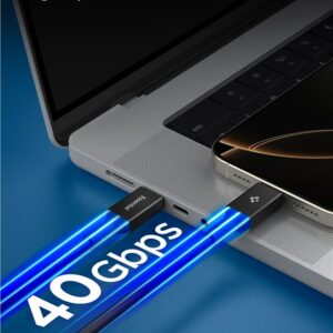 Spigen EB24012CC Essential Type-C kabelis 240W 120CM juodos spalvos - Image 10