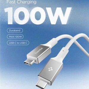 Spigen EB10015CC Essential Type-C kabelis 100W 150cm baltos spalvos - Image 11