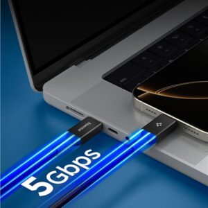 Spigen EB10015CC Essential Type-C kabelis 100W 150cm juodos spalvos - Image 13