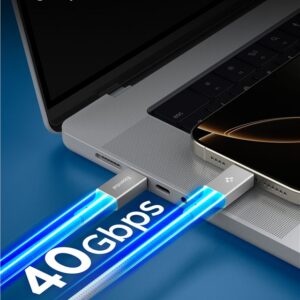 Spigen EB24015CC Essential Type-C kabelis 240W 150cm baltos spalvos - Image 15