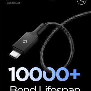 Spigen EB24015CC Essential Type-C kabelis 240W 150cm juodos spalvos - Image 16