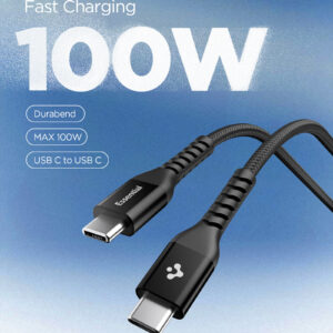 Spigen EB10010CCA ESSENTIAL TYPE-C KABELIS 100W 100CM juodos spalvos - Image 10