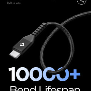 Spigen EB10010CCA ESSENTIAL TYPE-C KABELIS 100W 100CM juodos spalvos - Image 13