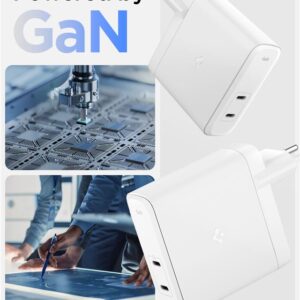 SPIGEN ArcStation Pro GaN-1402 power charger, 2x USB-C, 140W baltos spalvos - Image 8