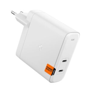 SPIGEN ArcStation Pro GaN-1402 power charger, 2x USB-C, 140W baltos spalvos - Image 6
