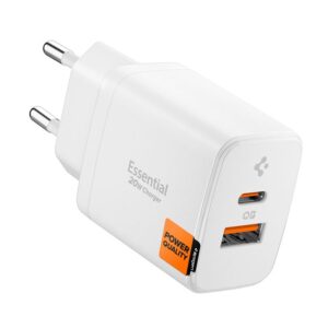 Spigen Essential EE202EU 20W Wall Charger - baltos spalvos - Image 9
