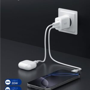 Spigen Essential EE202EU 20W Wall Charger - baltos spalvos - Image 13