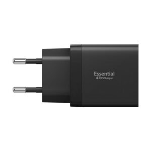 Spigen Essential EE472EU 2-port USC-C 47W wall charger - juodos spalvos - Image 11