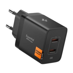 Spigen Essential EE472EU 2-port USC-C 47W wall charger - juodos spalvos - Image 9