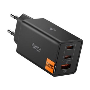 Spigen Essential EE673EU 3-port charger 2xUSB-C 1xUSB-A 67W - juodos spalvos - Image 7
