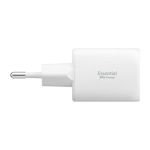 Spigen Essential EE352EU USB-C / USB-A 35W Wall Charger - baltos spalvos - Image 11