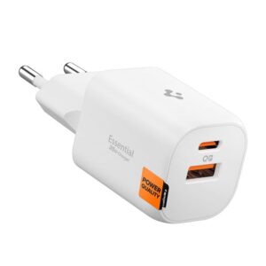 Spigen Essential EE352EU USB-C / USB-A 35W Wall Charger - baltos spalvos - Image 9