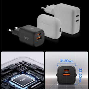 Spigen Essential EE352EU USB-C / USB-A 35W Wall Charger - juodos spalvos - Image 18