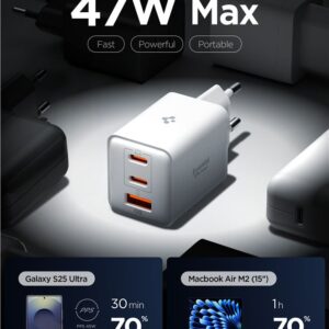 Spigen Essential 47W laidinis įkroviklis EE473EU, baltos spalvos - Image 4