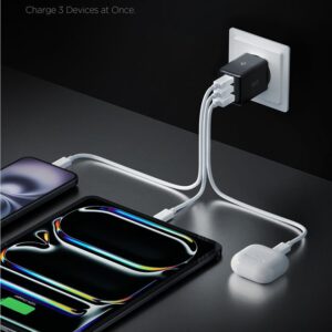 Spigen Essential 47W laidinis įkroviklis EE473EU, juodos spalvos - Image 2