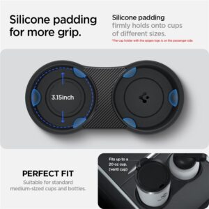 Spigen Tesla Center Console Cup Holder Insert (2021/2022), juodos spalvos - Model Y/3 - Image 12