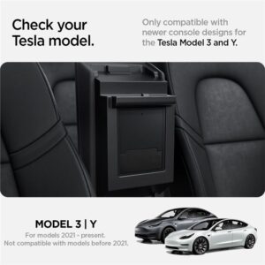 Spigen Tesla Center Console Organizer Hidden Storage Box, juodos spalvos - Model Y/3 - Image 13