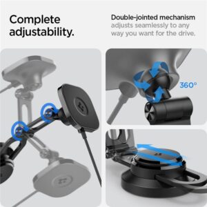 Spigen Tesla OneTap Pro 3 belaidis automobilinis įkroviklis - Screen Mount - Image 5