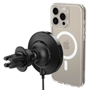 Spigen OneTap Pro 3 Cryomax MagSafe automobilinis belaidis telefono įkroviklis (Air Vent), juodos spalvos - Image 16