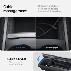 Spigen Tesla Cable Organizer Station, juodos spalvos - Tesla Model Y/3 - Image 11