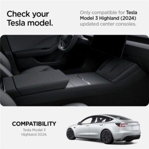 Spigen Tesla Console Organizer (Bottom), juodos spalvos - Tesla Model 3 2024 - Image 9