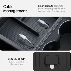 Spigen Tesla Console Organizer (Bottom), juodos spalvos - Tesla Model 3 2024 - Image 10