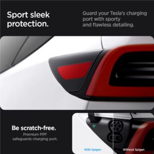 Spigen Tesla Protective Film and Wrap Set for Charge Port (EU), carbon - Tesla Model Y/3 - Image 13