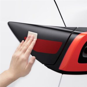 Spigen Tesla Protective Film and Wrap Set for Charge Port (EU), carbon - Tesla Model Y/3 - Image 14