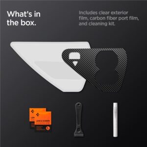 Spigen Tesla Protective Film and Wrap Set for Charge Port (EU), carbon - Tesla Model Y/3 - Image 15