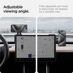 Spigen Tesla TapLock MagSafe Car Mount Holder, juodos spalvos - Screen - Image 5