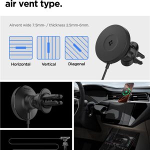 Spigen OneTap Pro 4 MagSafe automobilinis telefono laikiklis su įkrovikliu, juodos spalvos - Belaidis / Air Vent - Image 12